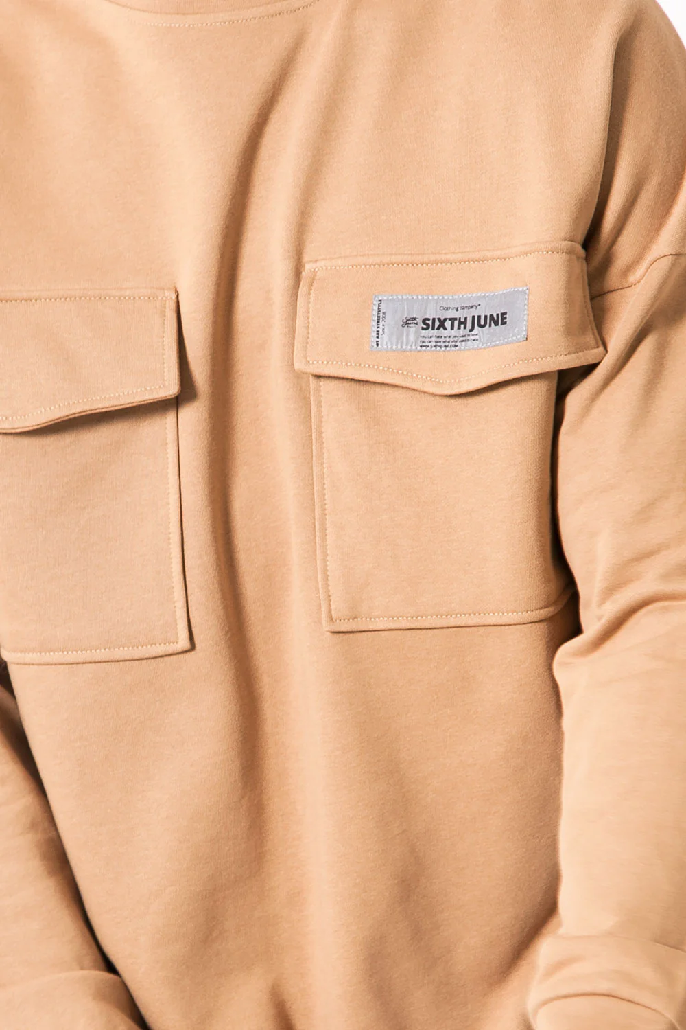 Sweat large élastique marron - Image 3