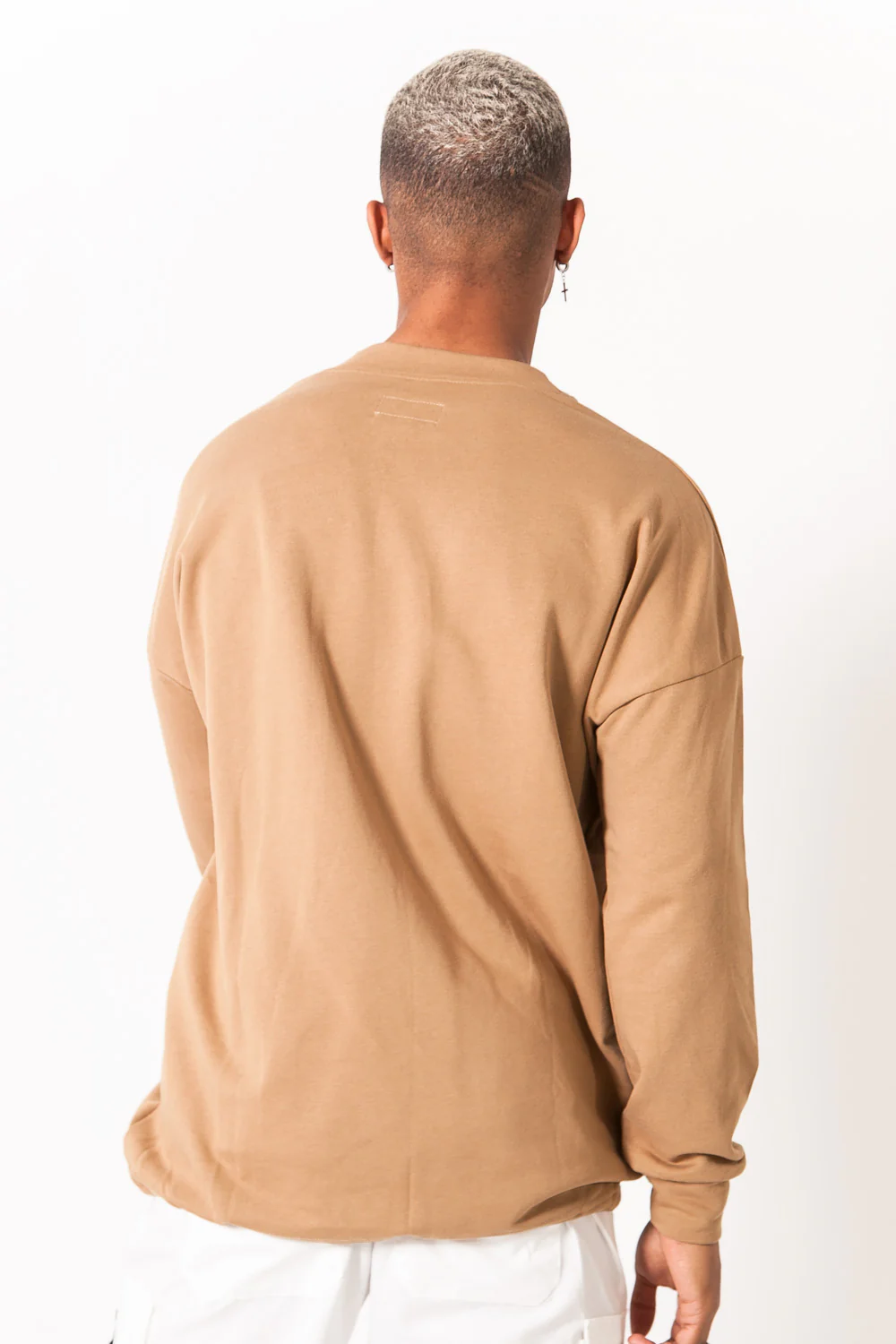 Sweat large élastique marron - Image 5