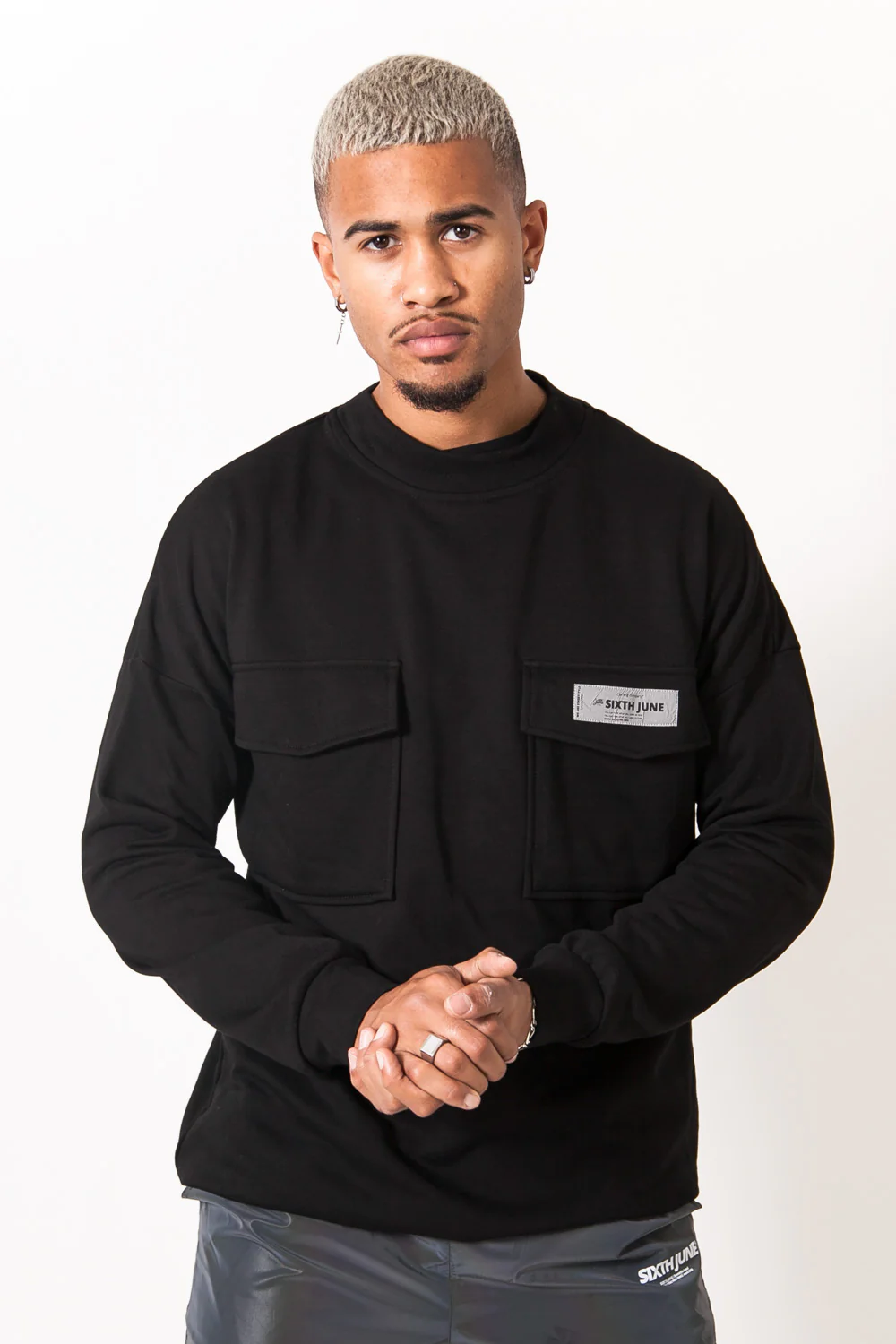 Sweat large élastique noir - Image 2