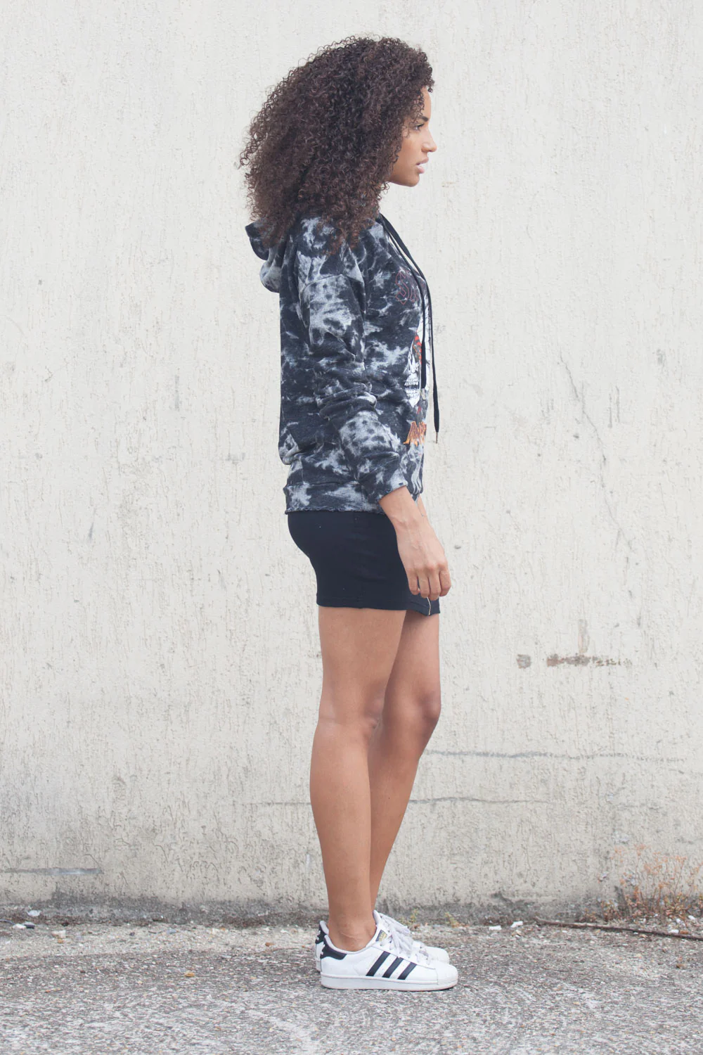 Sweat Monsters Femme Acid wash noir W2186VSW - Image 3