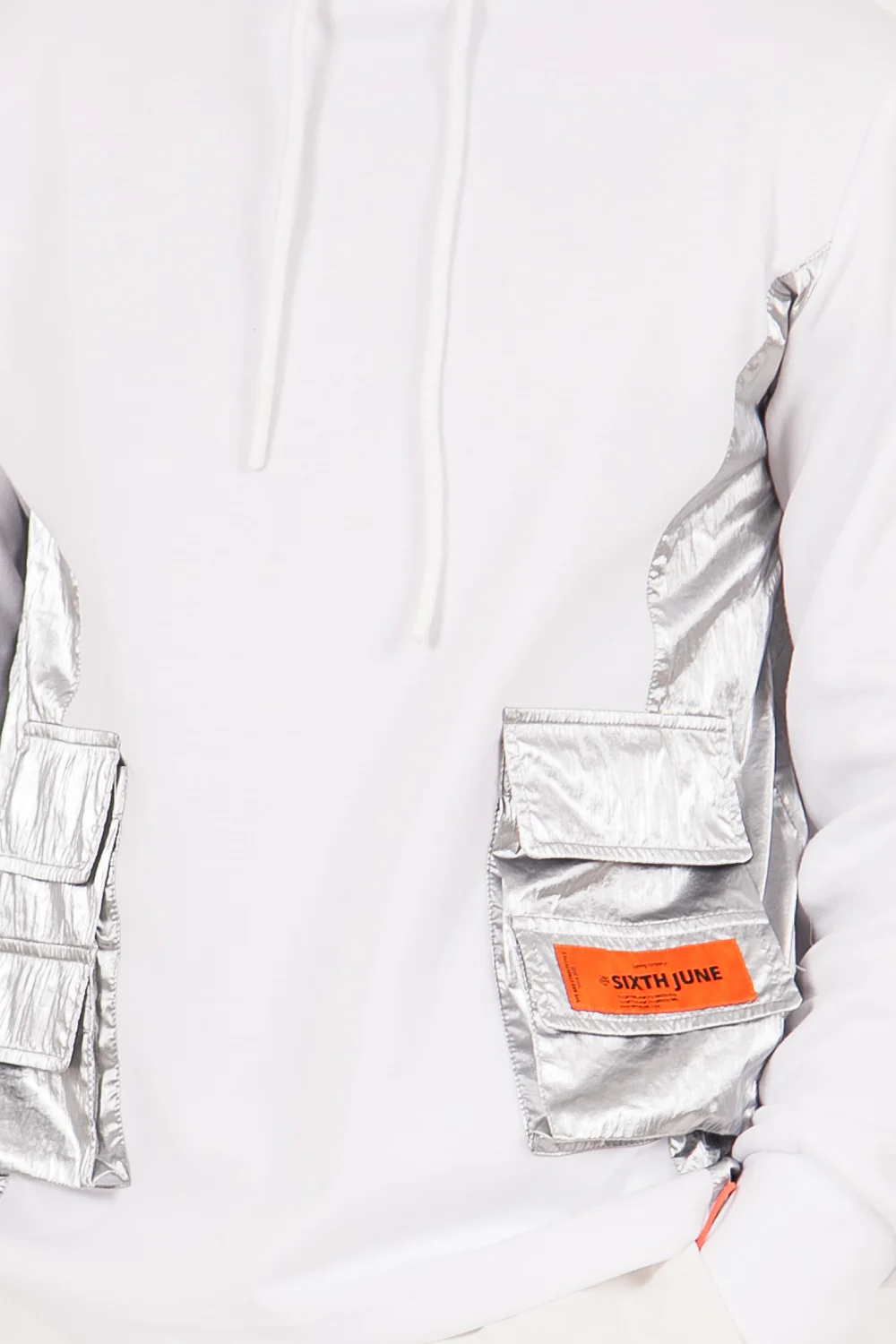 Sweat multi-poches brillantes blanc - Image 3