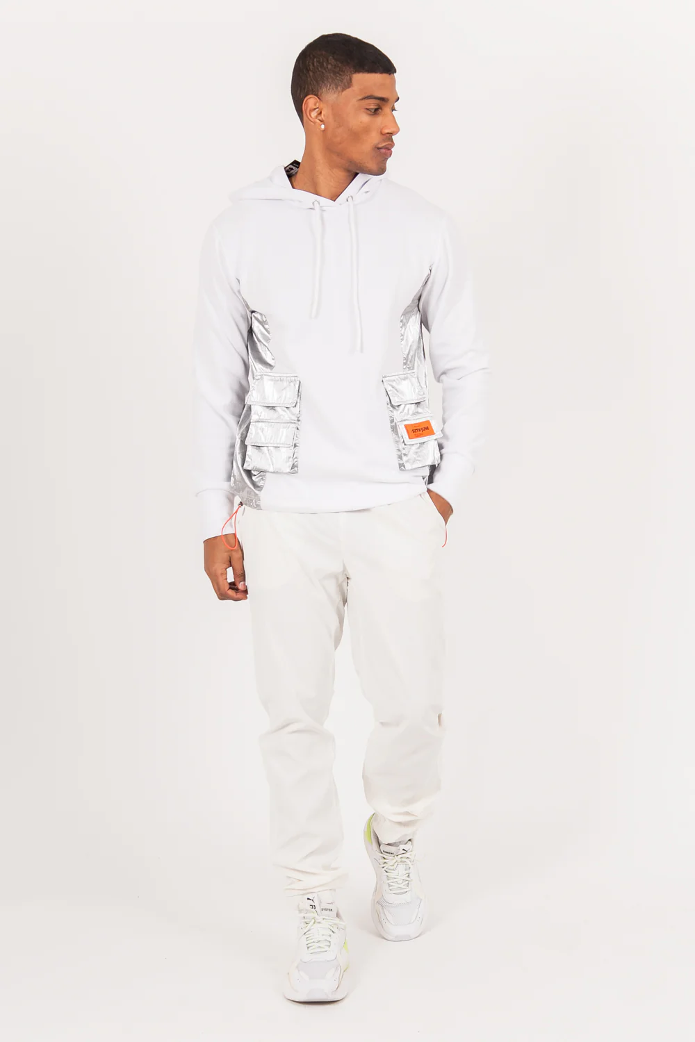 Sweat multi-poches brillantes blanc - Image 6