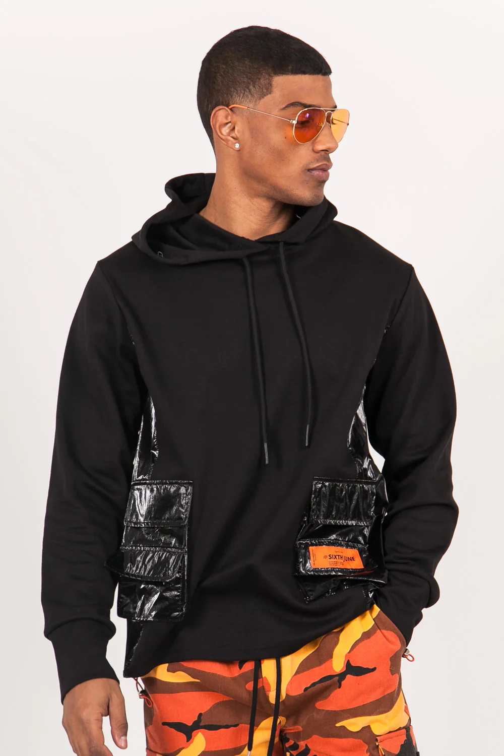 Sweat multi-poches brillantes noir - Image 2