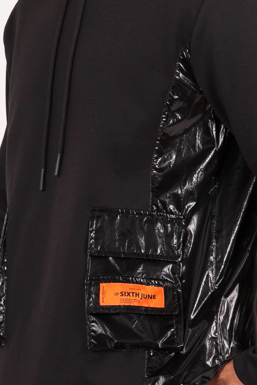 Sweat multi-poches brillantes noir - Image 3