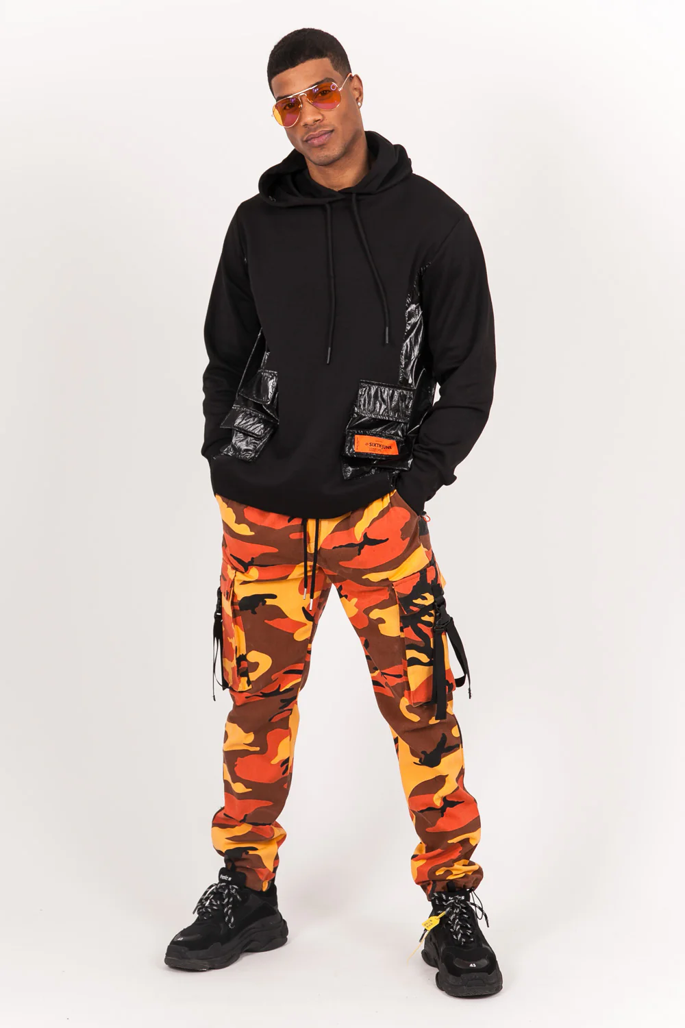 Sweat multi-poches brillantes noir - Image 6