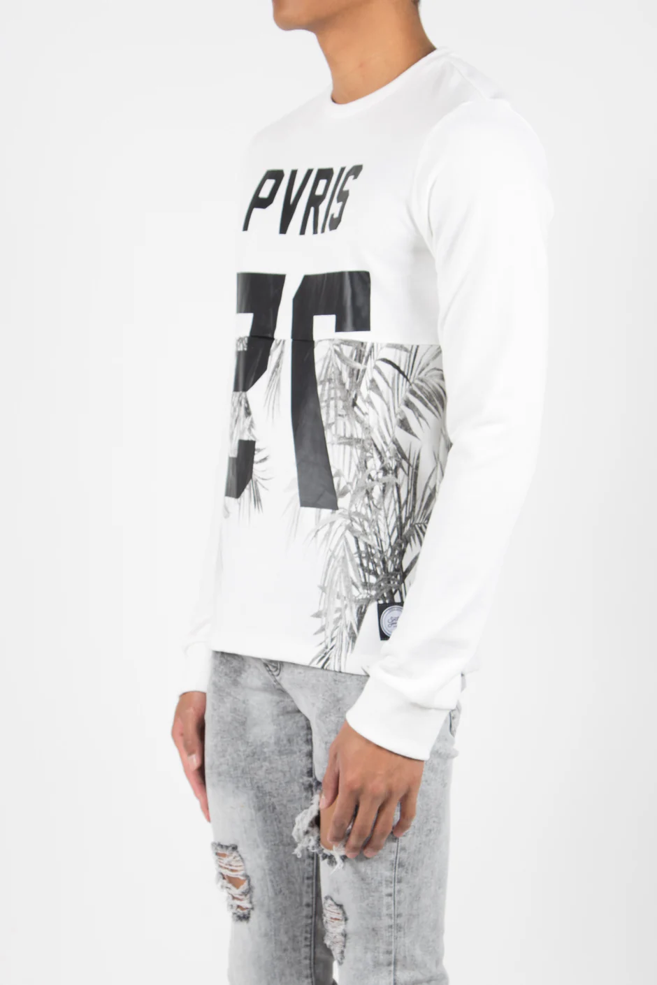 Sweat Paris 75 Sixth June Junior tropical blanc 1361V - Image 3