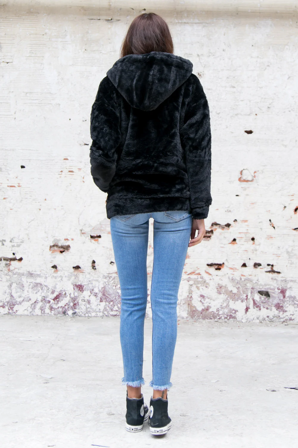 Sweat polaire oversize noir - Image 3