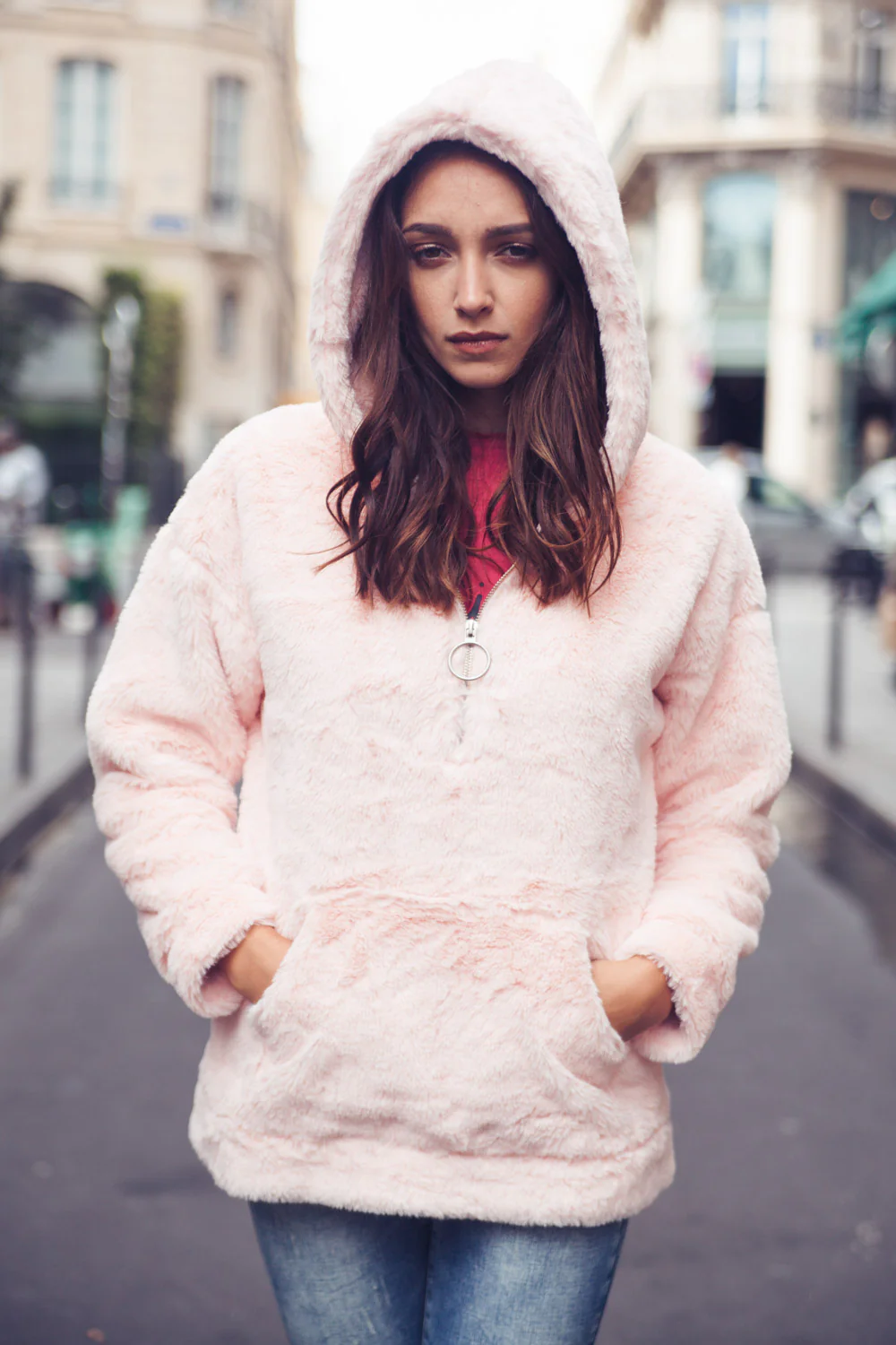 Sweat polaire oversize rose - Image 2
