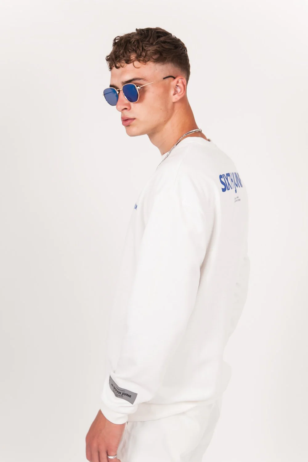 Sweat réfléchissant patch logo blanc - Image 4