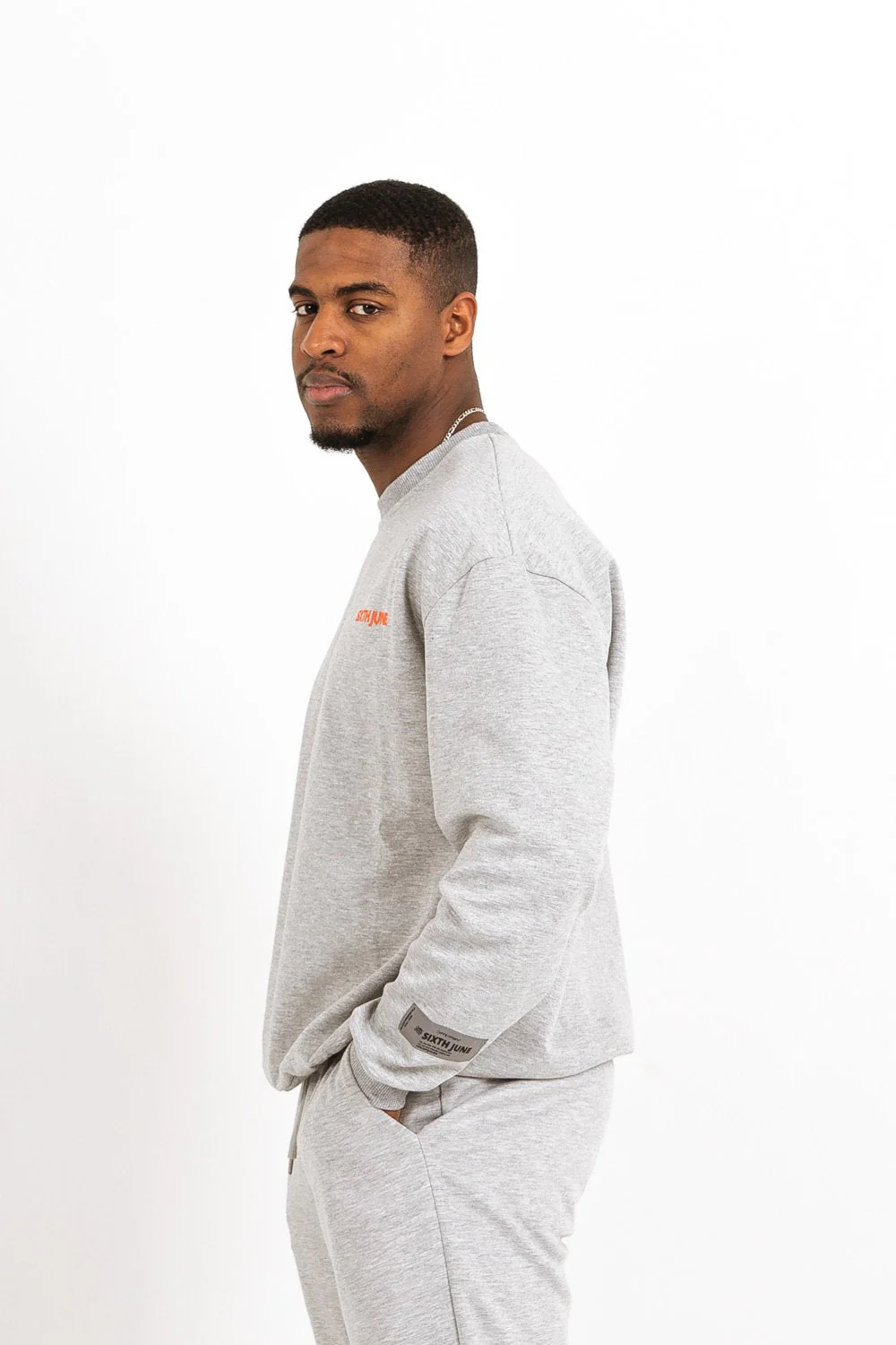 Sweat réfléchissant patch logo Gris - Image 4