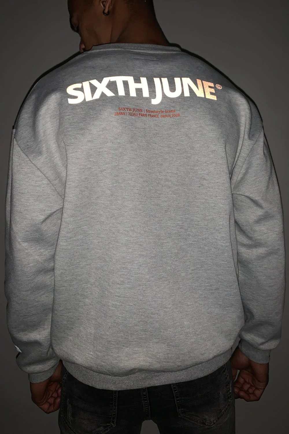 Sweat réfléchissant patch logo Gris - Image 6