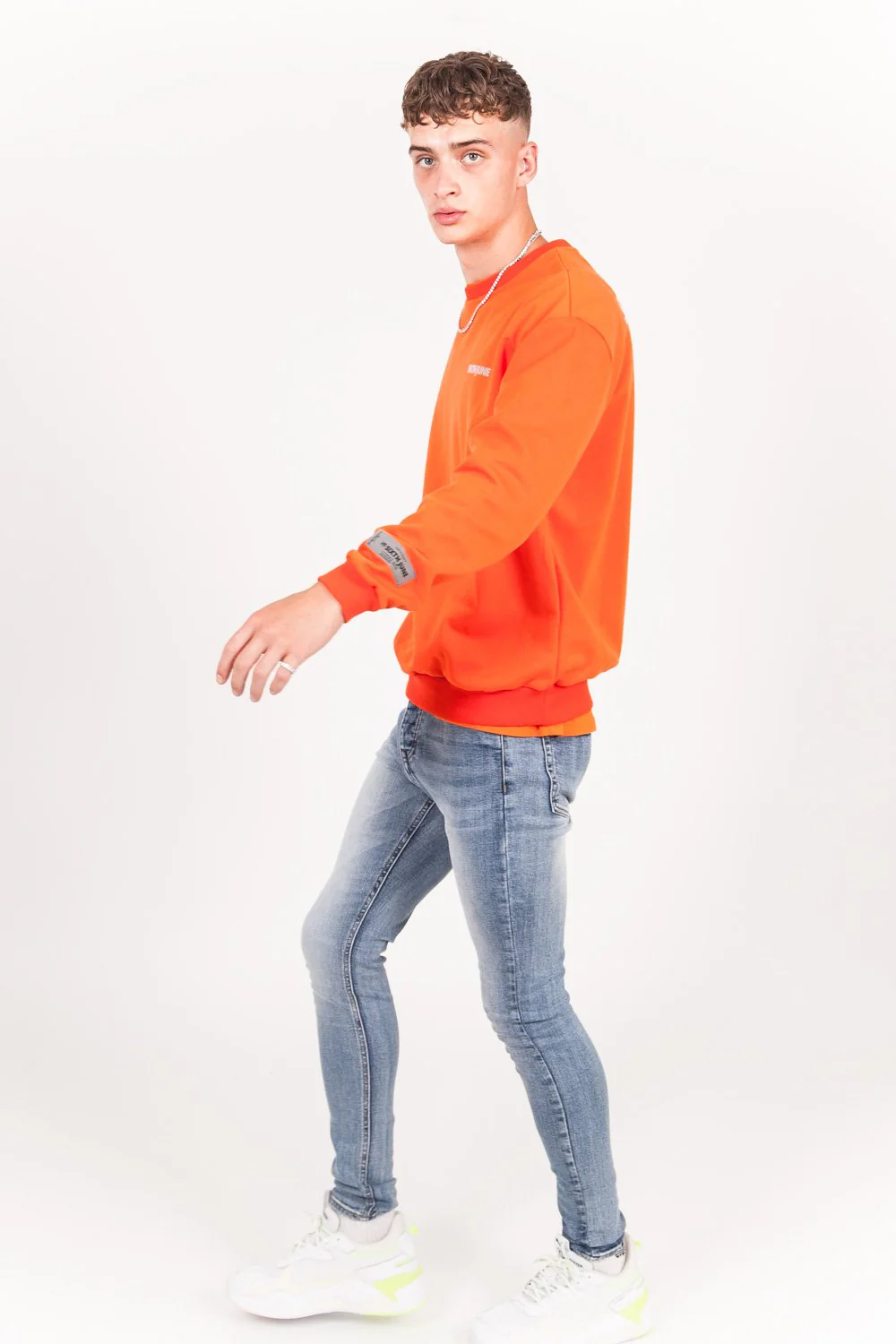 Sweat réfléchissant patch logo orange - Image 2