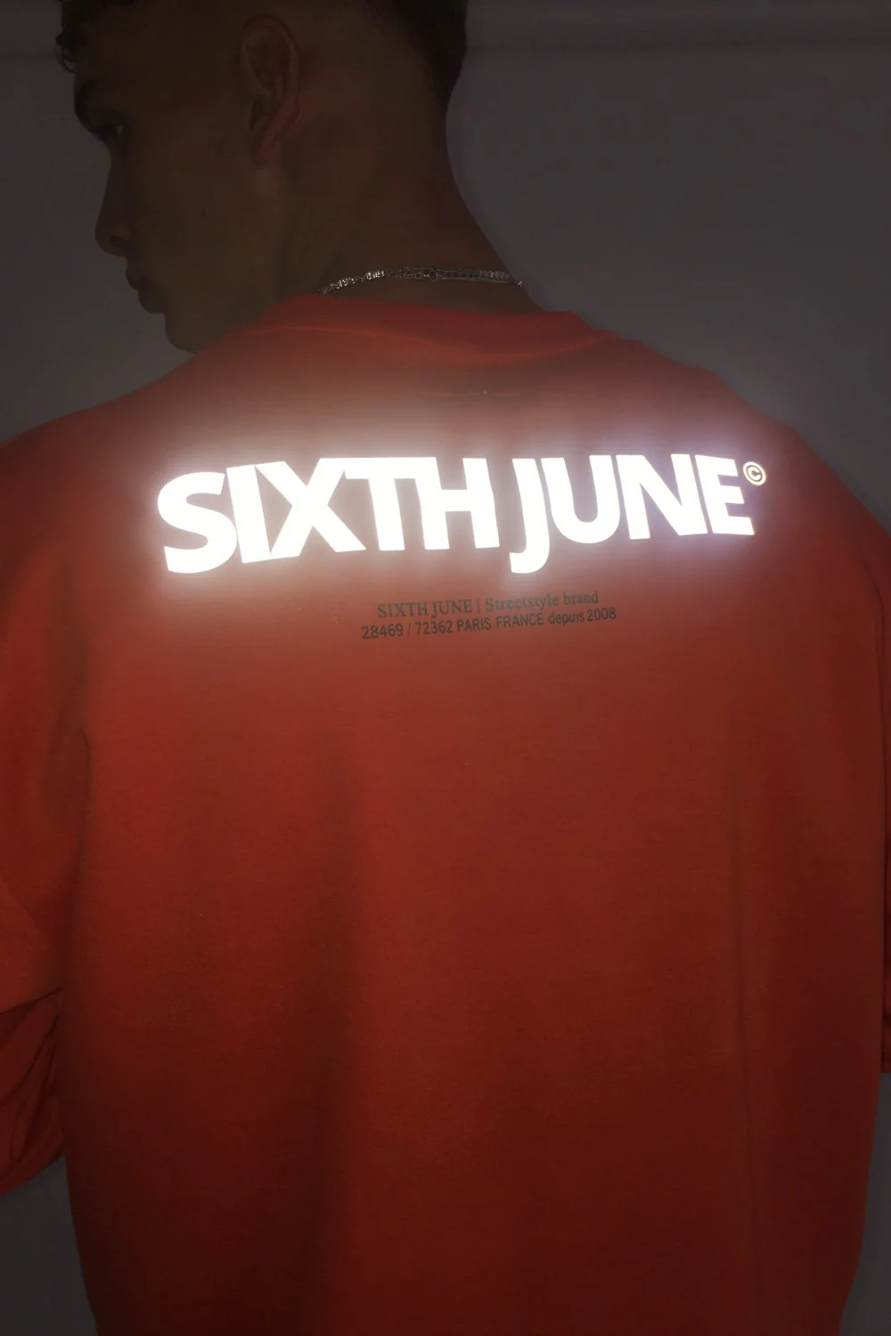 Sweat réfléchissant patch logo orange - Image 3