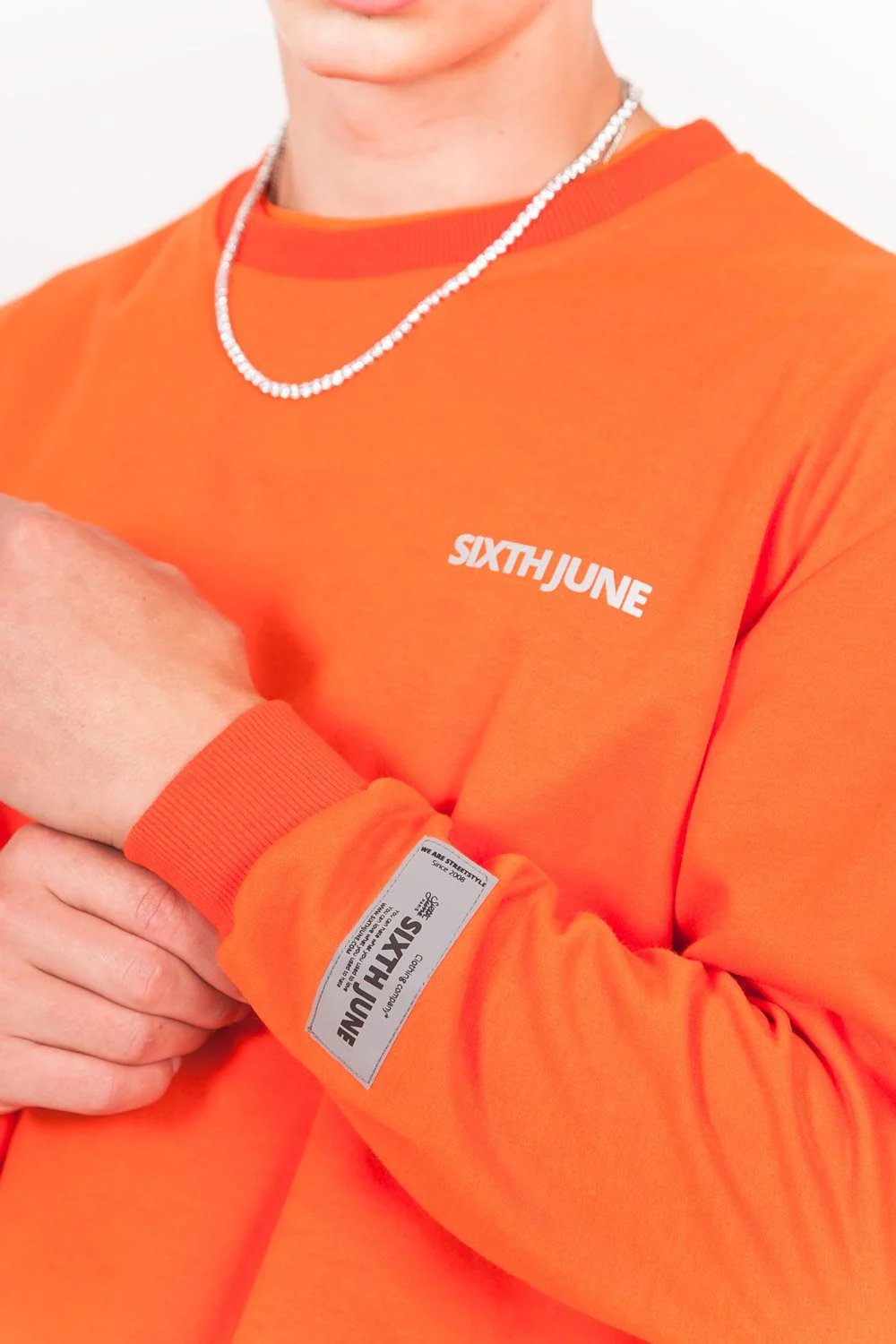Sweat réfléchissant patch logo orange - Image 4