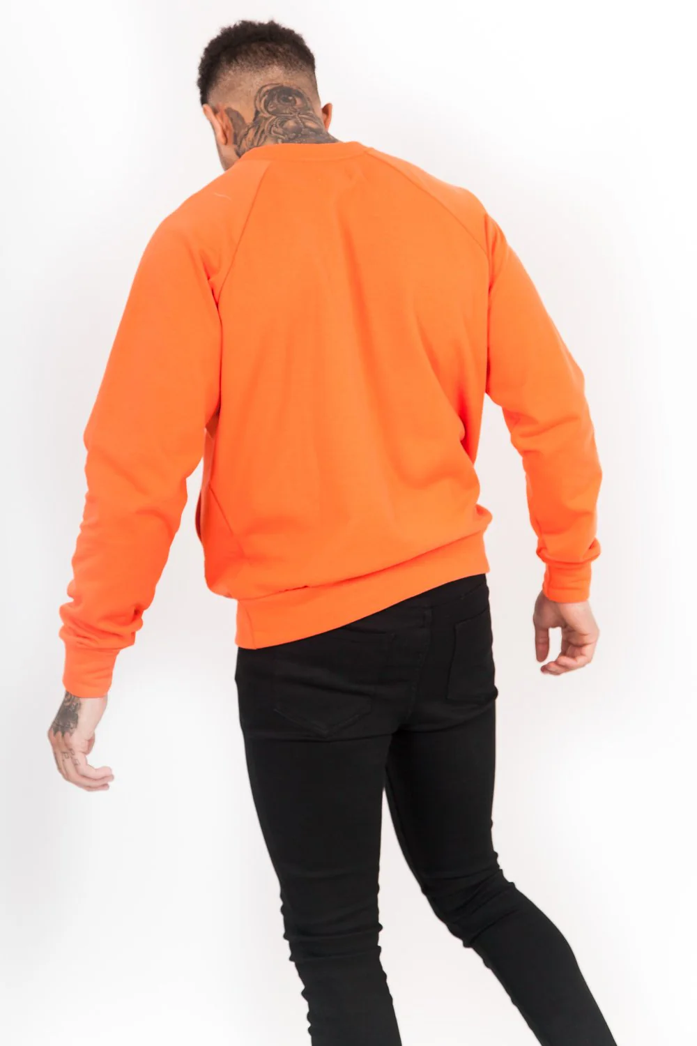 Sweat-shirt raglan logo orange - Image 4