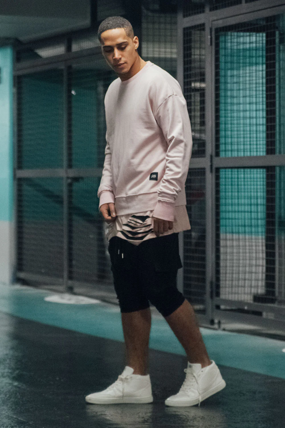 Sweat-shirt uni stone rose M2434CSW - Image 4