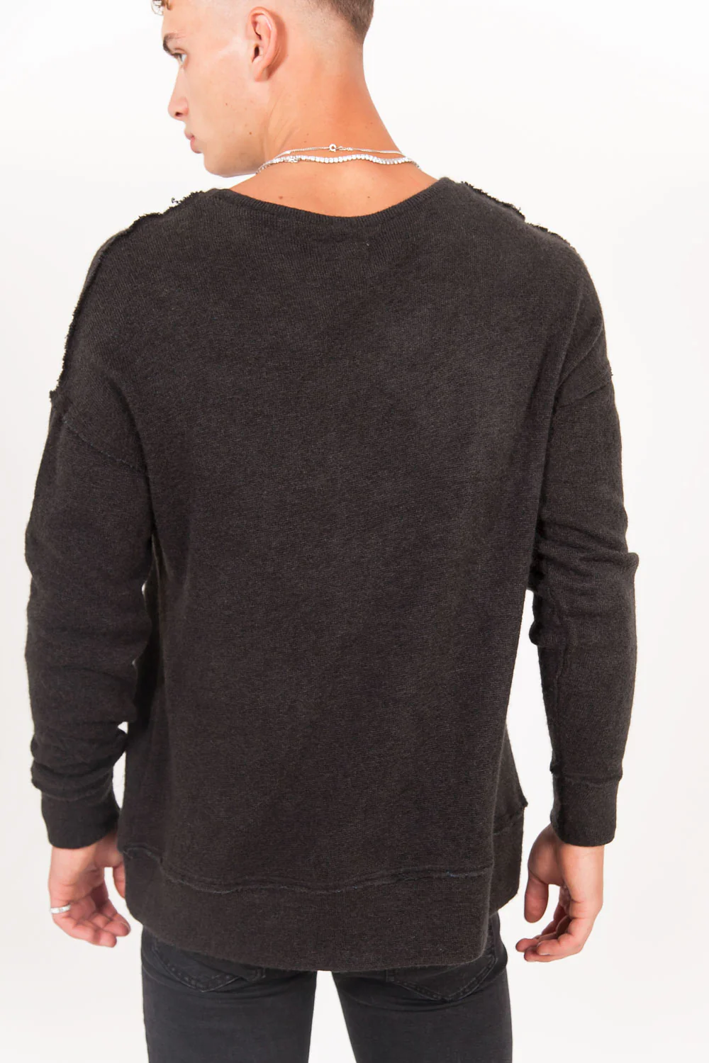 Sweat maille bouclée noir M2201KKN - Image 5