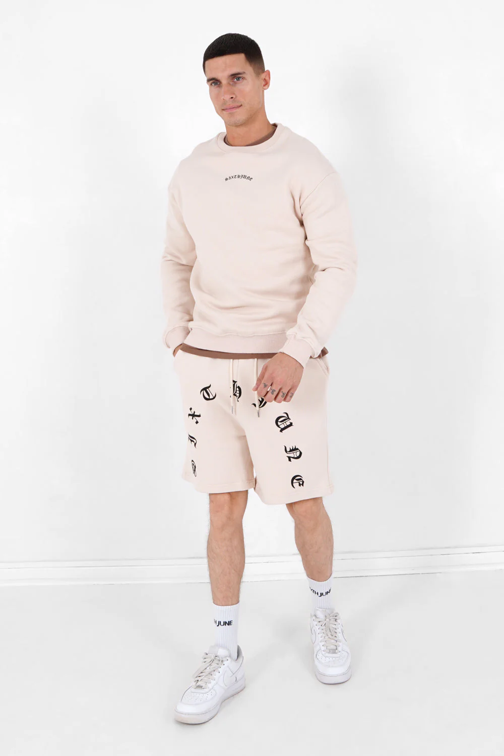 Sweat logo gothique Beige - Image 2