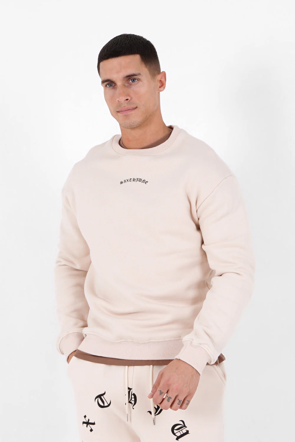 Sweat logo gothique Beige - Image 4