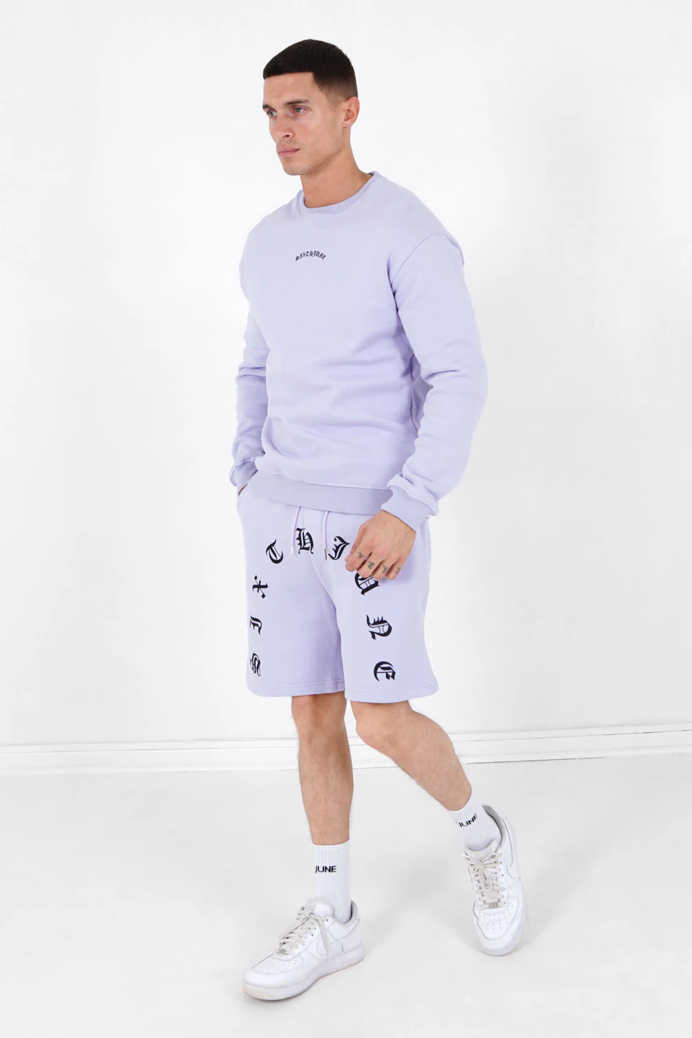 Sweat logo gothique Violet clair - Image 2