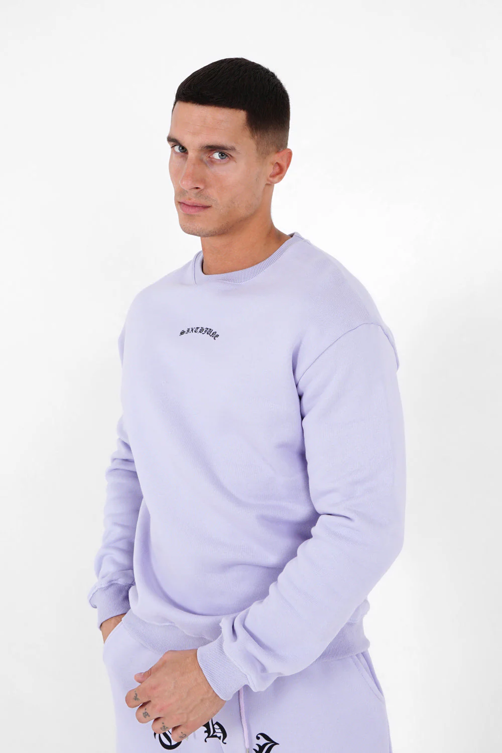 Sweat logo gothique Violet clair - Image 4