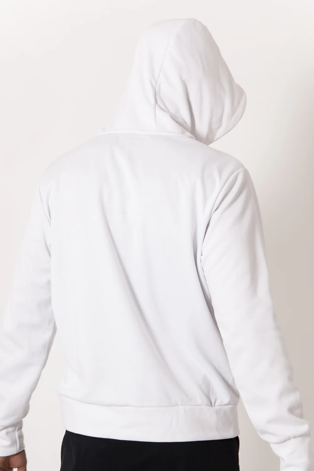 Sweat zippé texté imprimé blanc - Image 4
