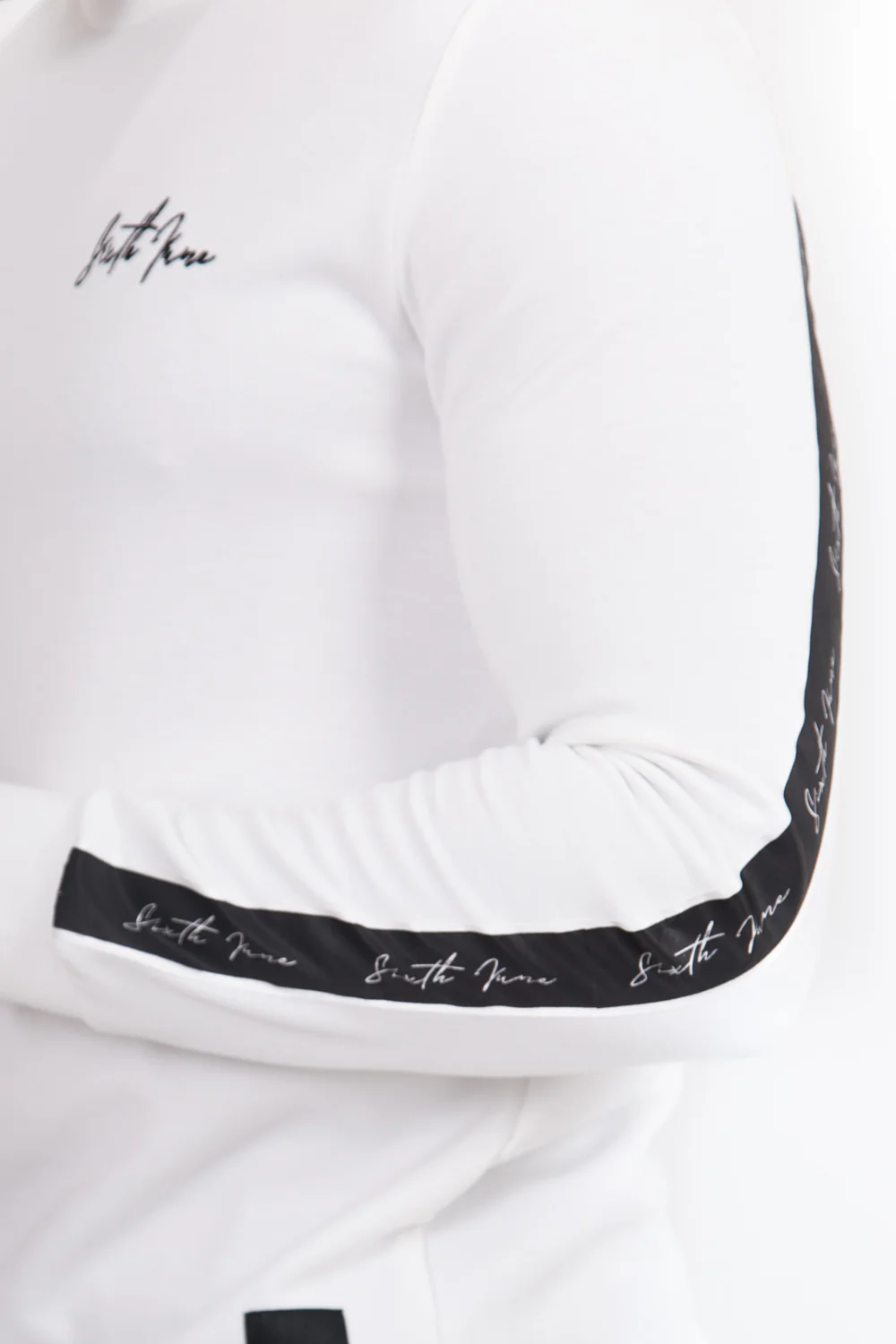 Sweatshirt bande dos blanc - Image 3
