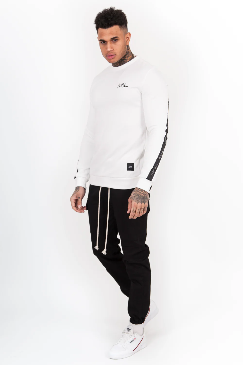 Sweatshirt bande dos blanc - Image 5