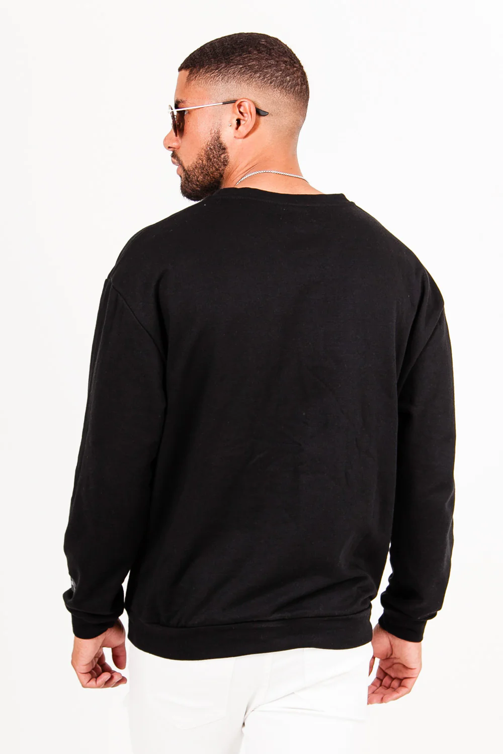 Sweat col rond logo noir - Image 4