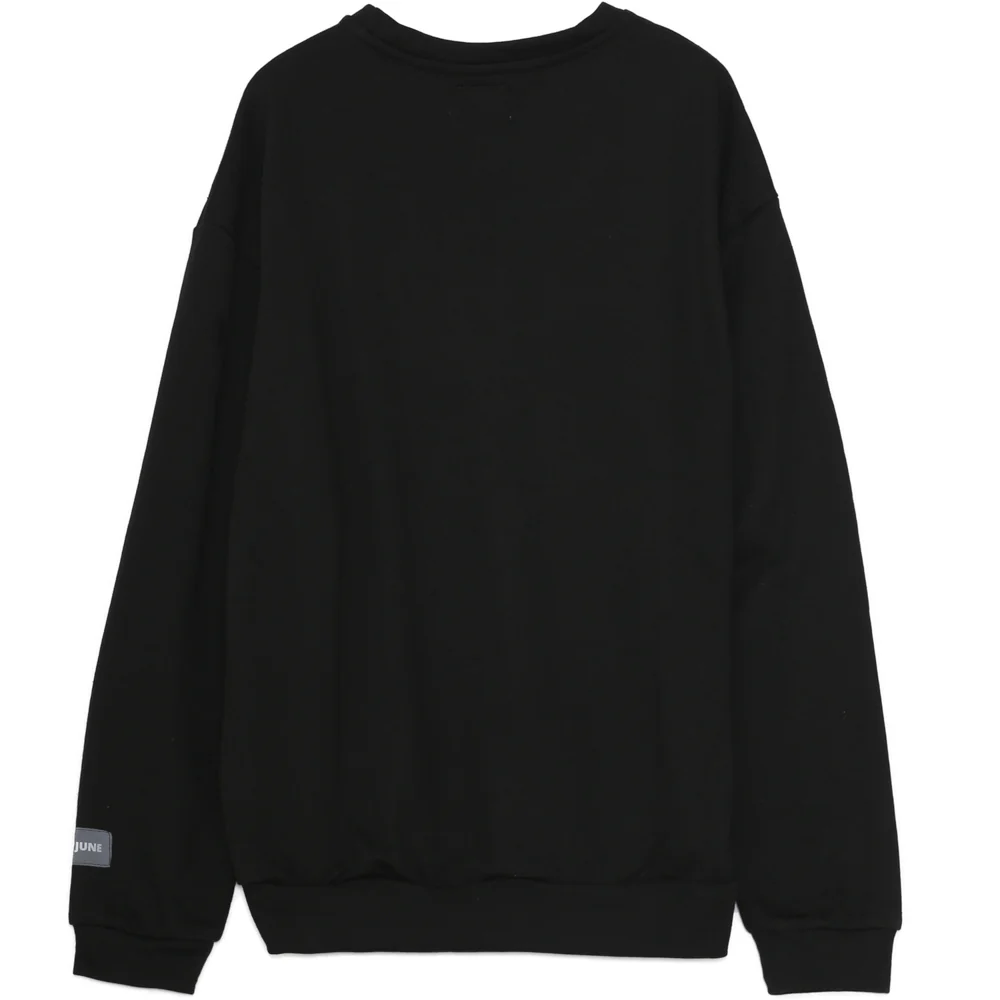 Sweat col rond logo noir - Image 6