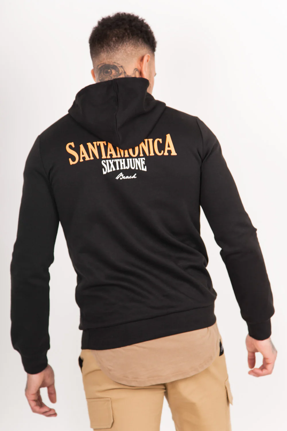 Sweatshirt capuche Santa Monica noir - Image 2