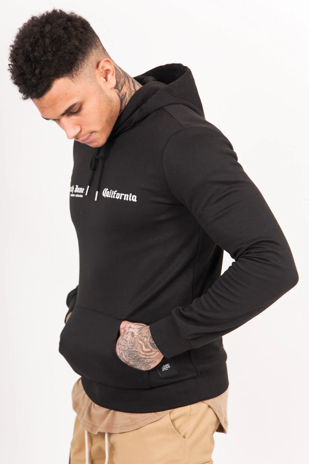 Sweatshirt capuche Santa Monica noir - Image 5