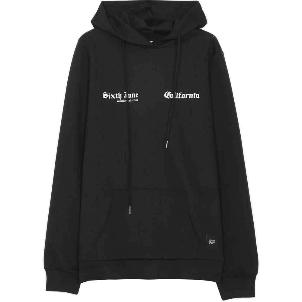 Sweatshirt capuche Santa Monica noir - Image 6