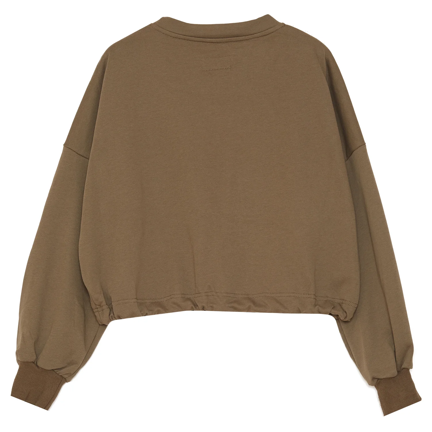 Logo patch sweatshirt kaki - Image 6