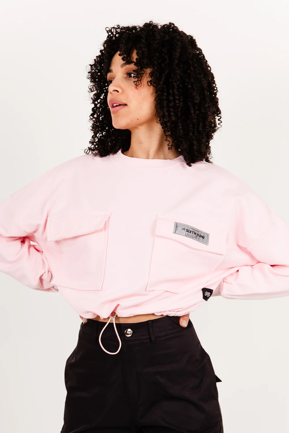 Pull réfléchissant empiècement logo rose - Image 2