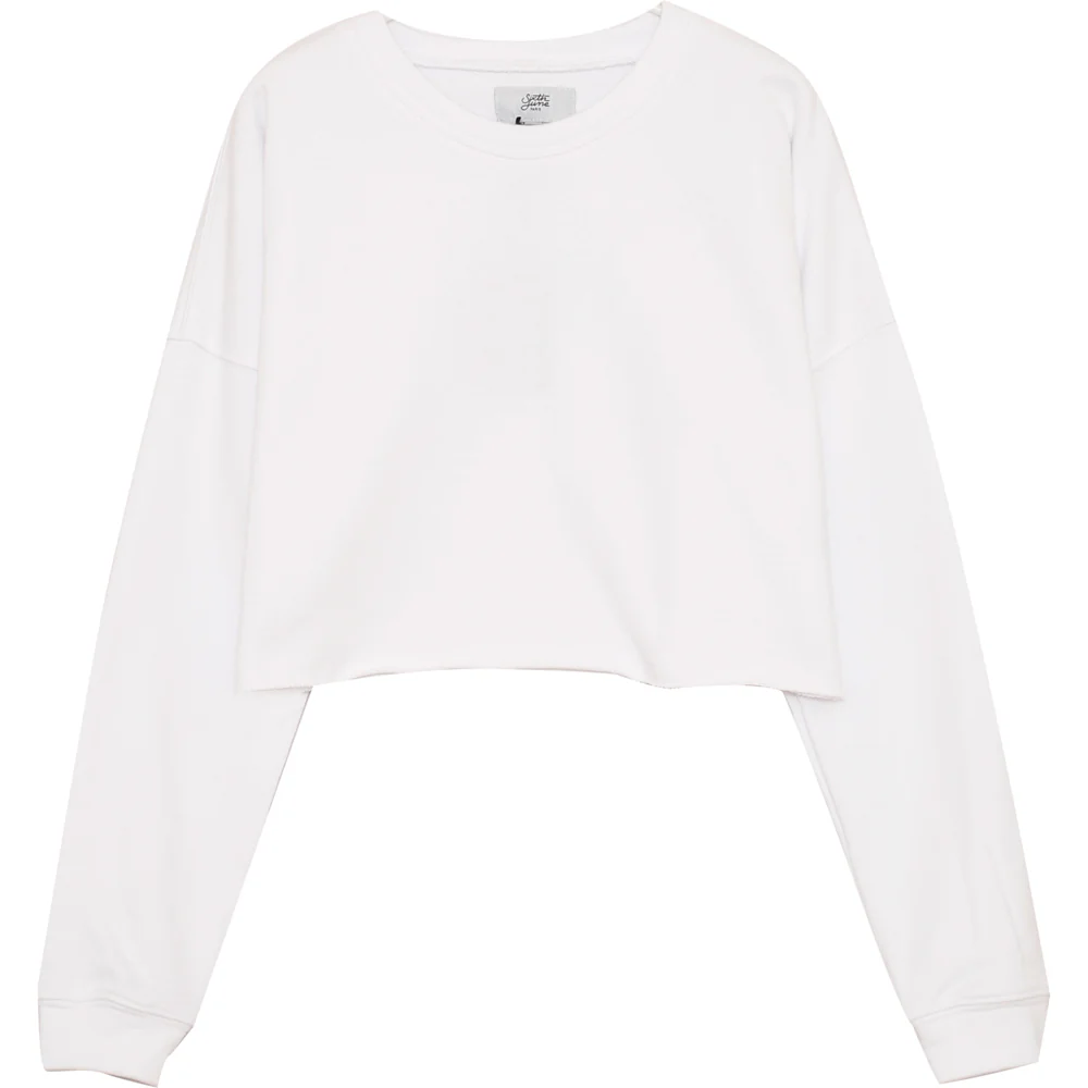 Sweatshirt court imprimé logo blanc - Image 8
