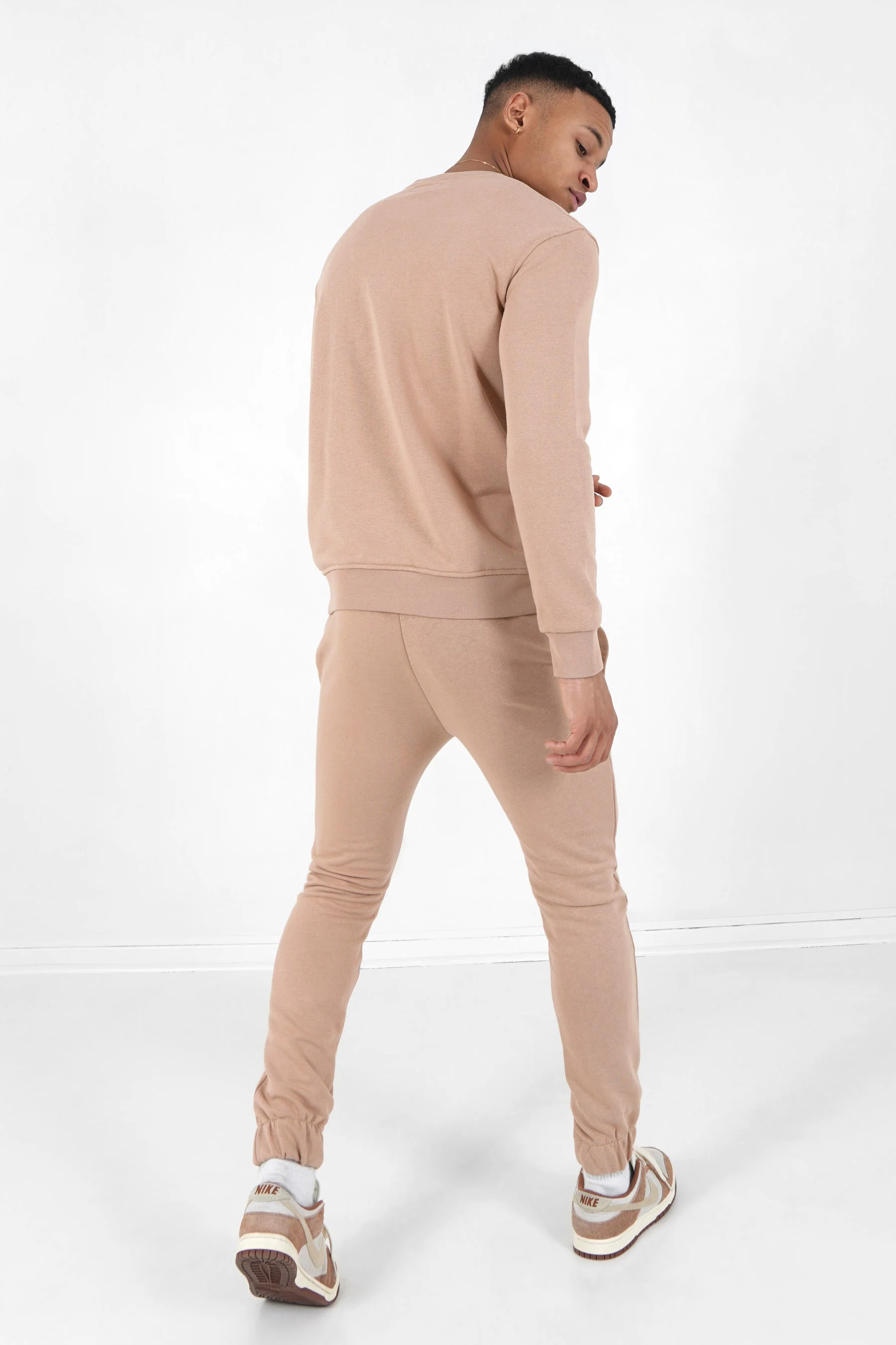 Jogging + sweat logo brodé Beige - Image 5