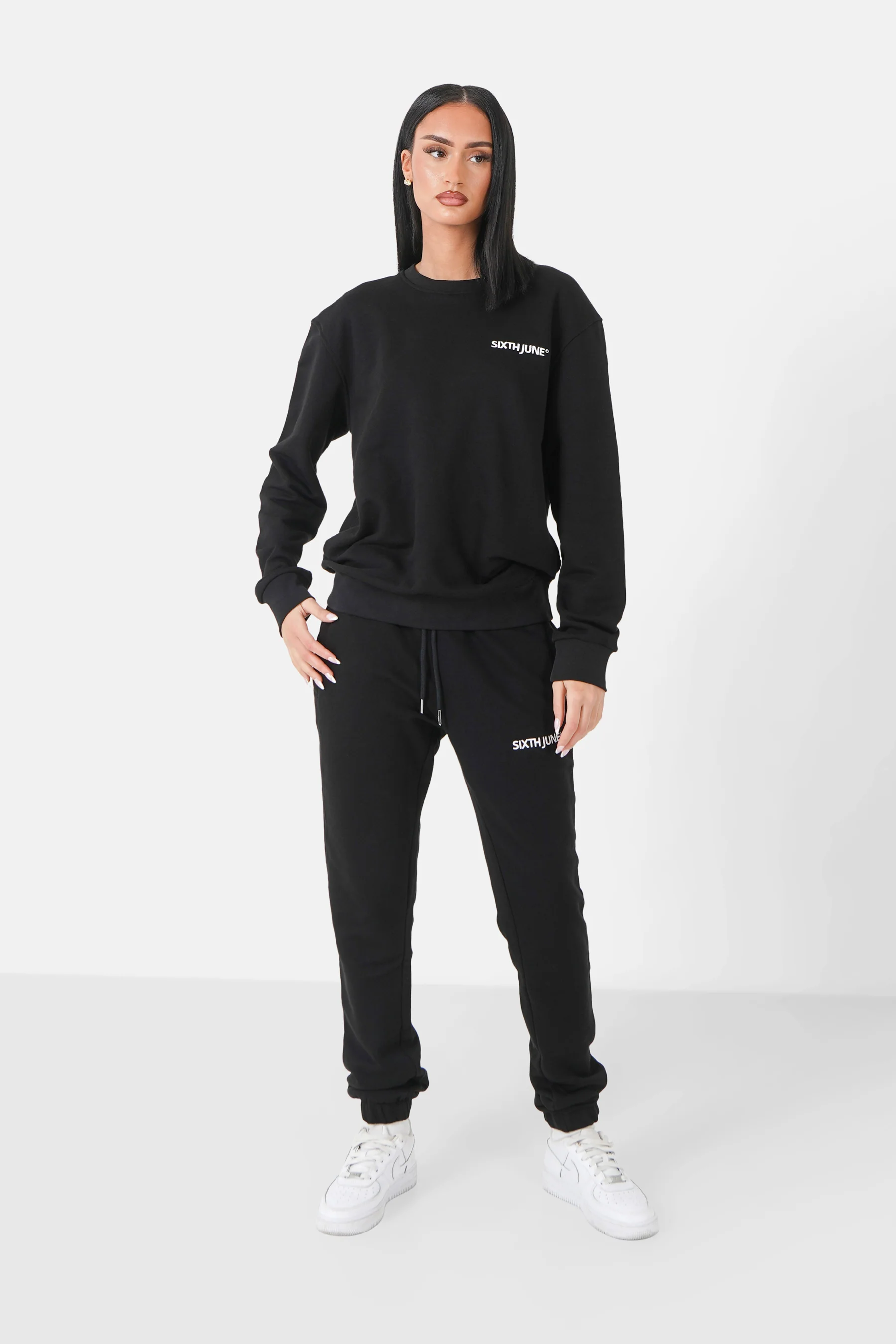 Jogging + sweat logo brodé Noir - Image 7