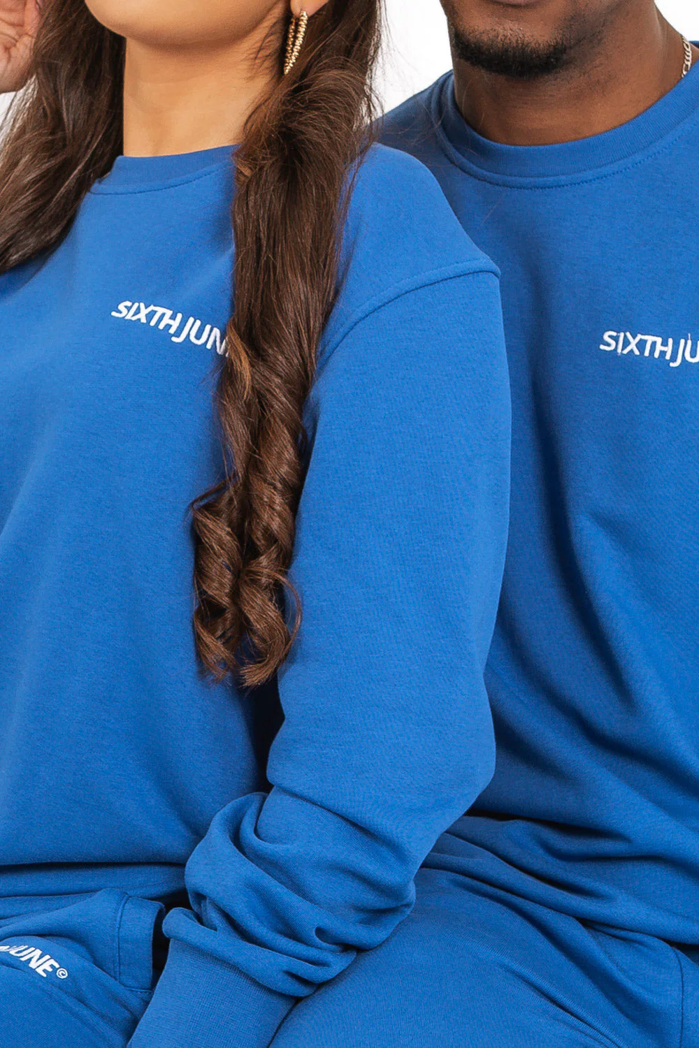 Jogging + sweat logo brodé Bleu foncé - Image 4