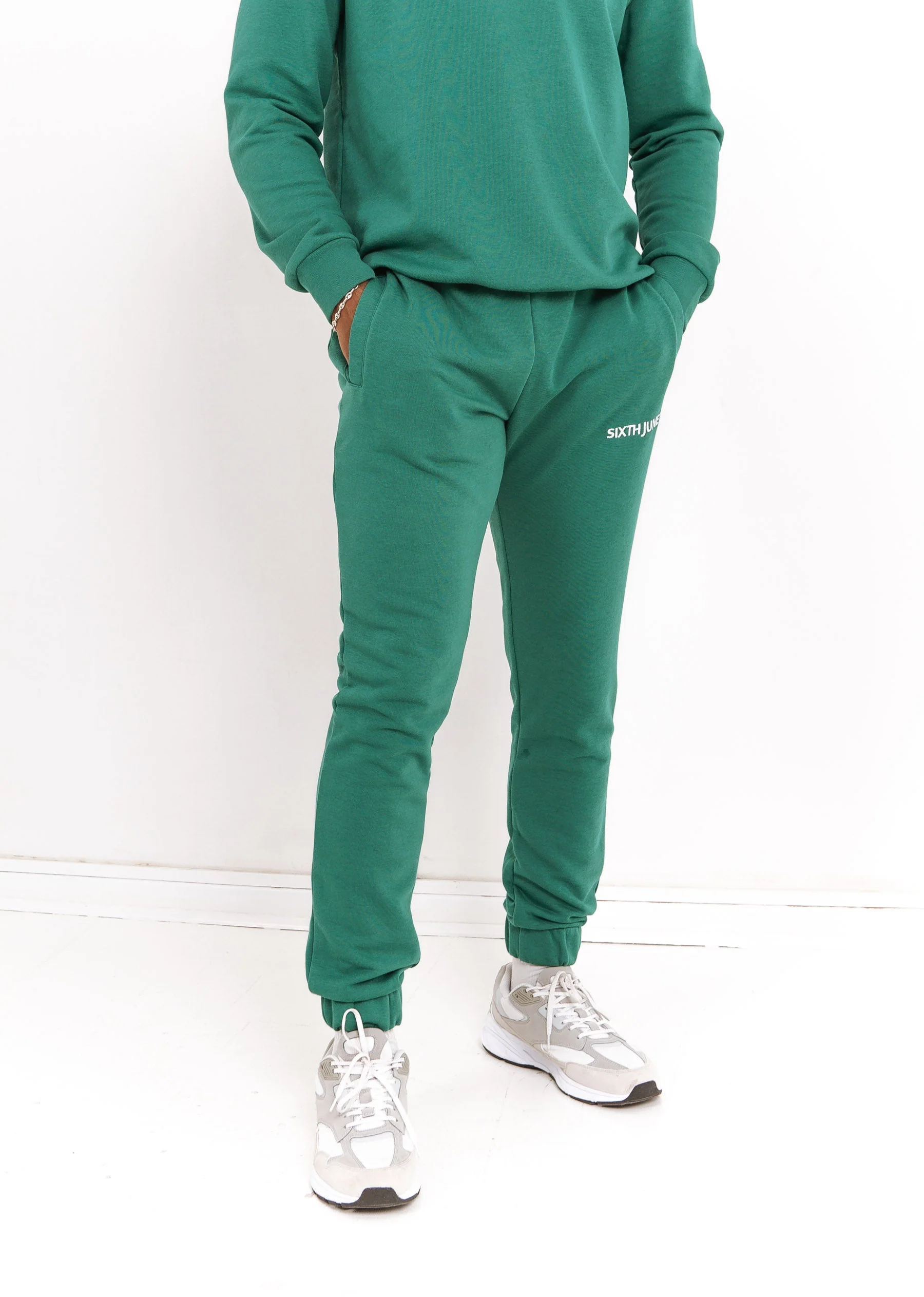 Jogging + sweat logo brodé Vert foncé - Image 4