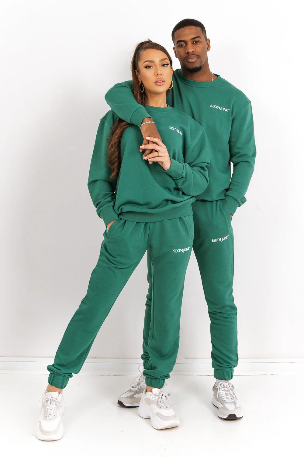 Jogging + sweat logo brodé Vert foncé - Image 6