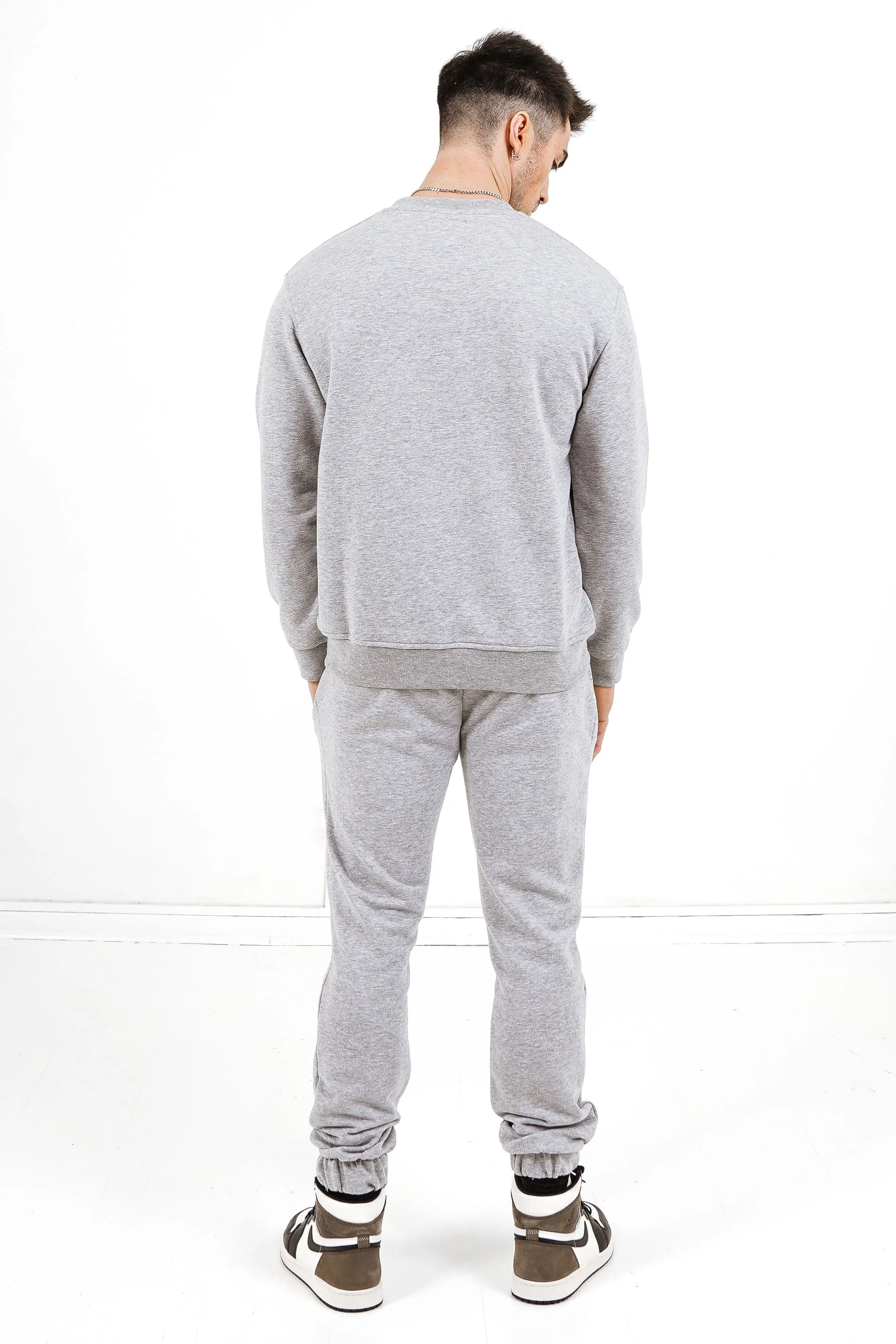 Jogging + sweat logo brodé Gris - Image 5