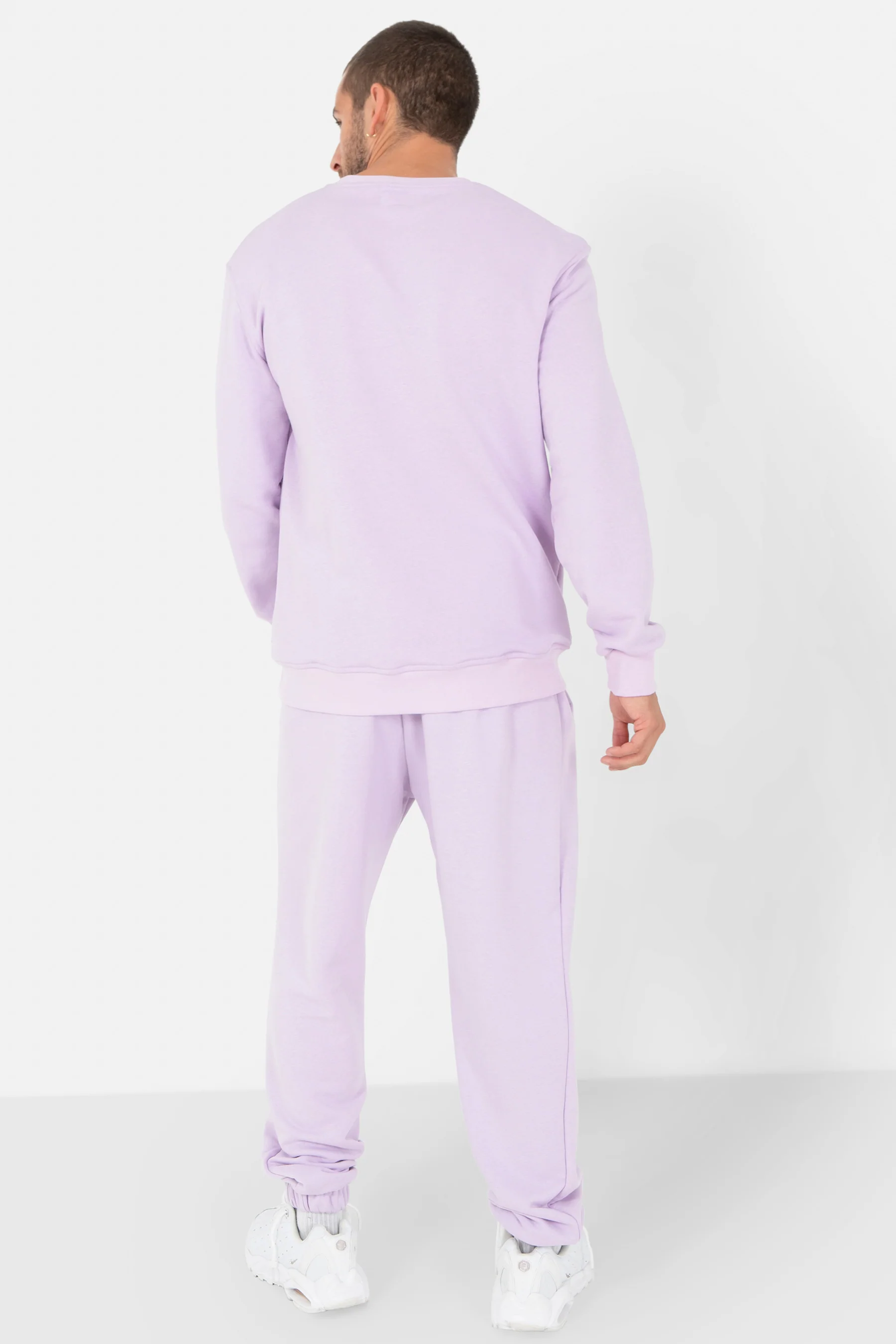 Jogging + sweat logo brodé Violet clair - Image 5