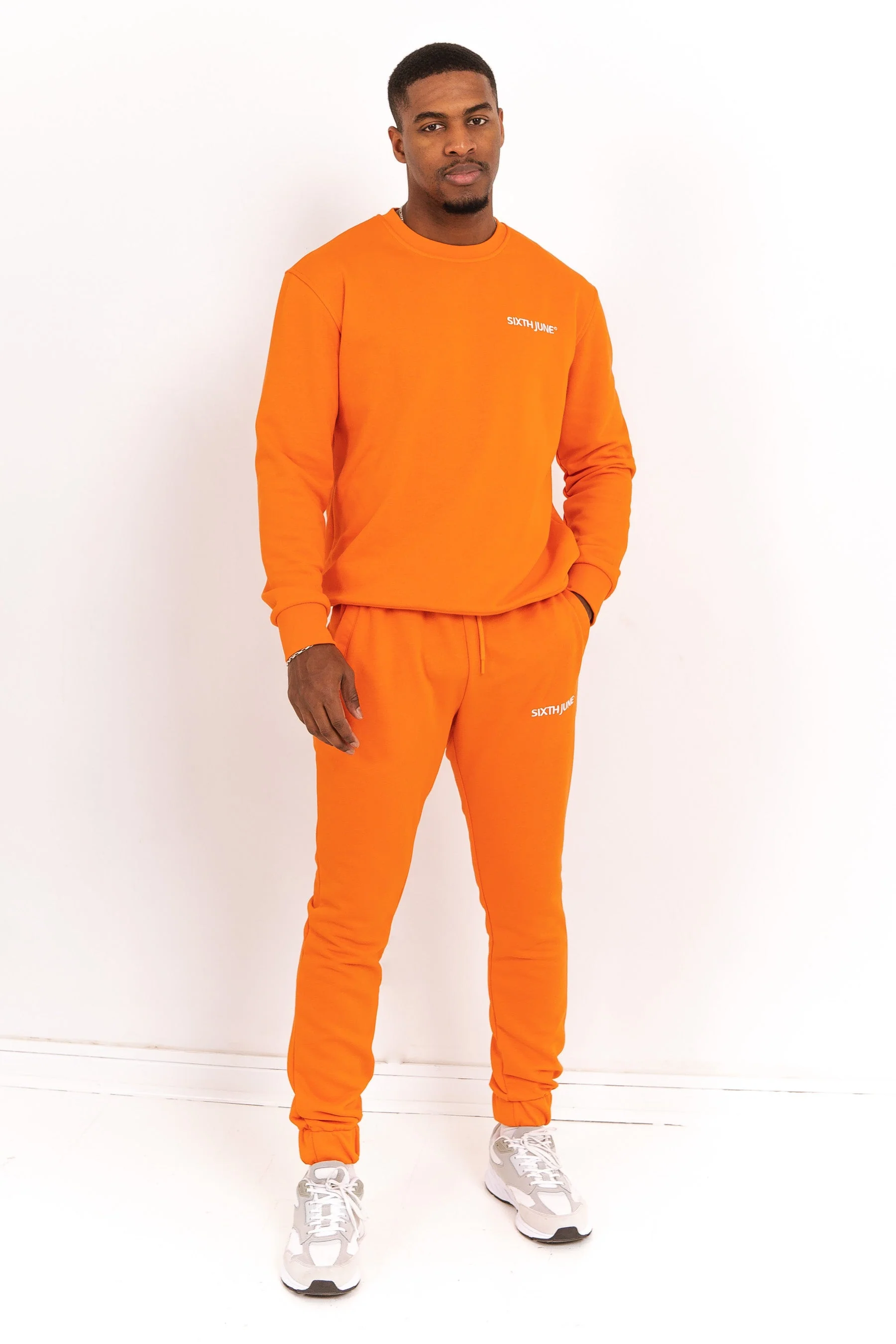 Jogging + sweat logo brodé Orange - Image 2