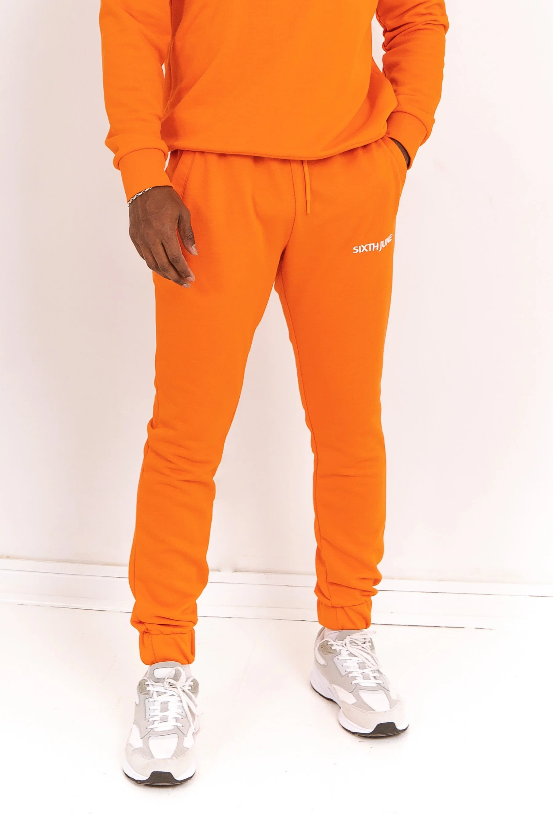Jogging + sweat logo brodé Orange - Image 4