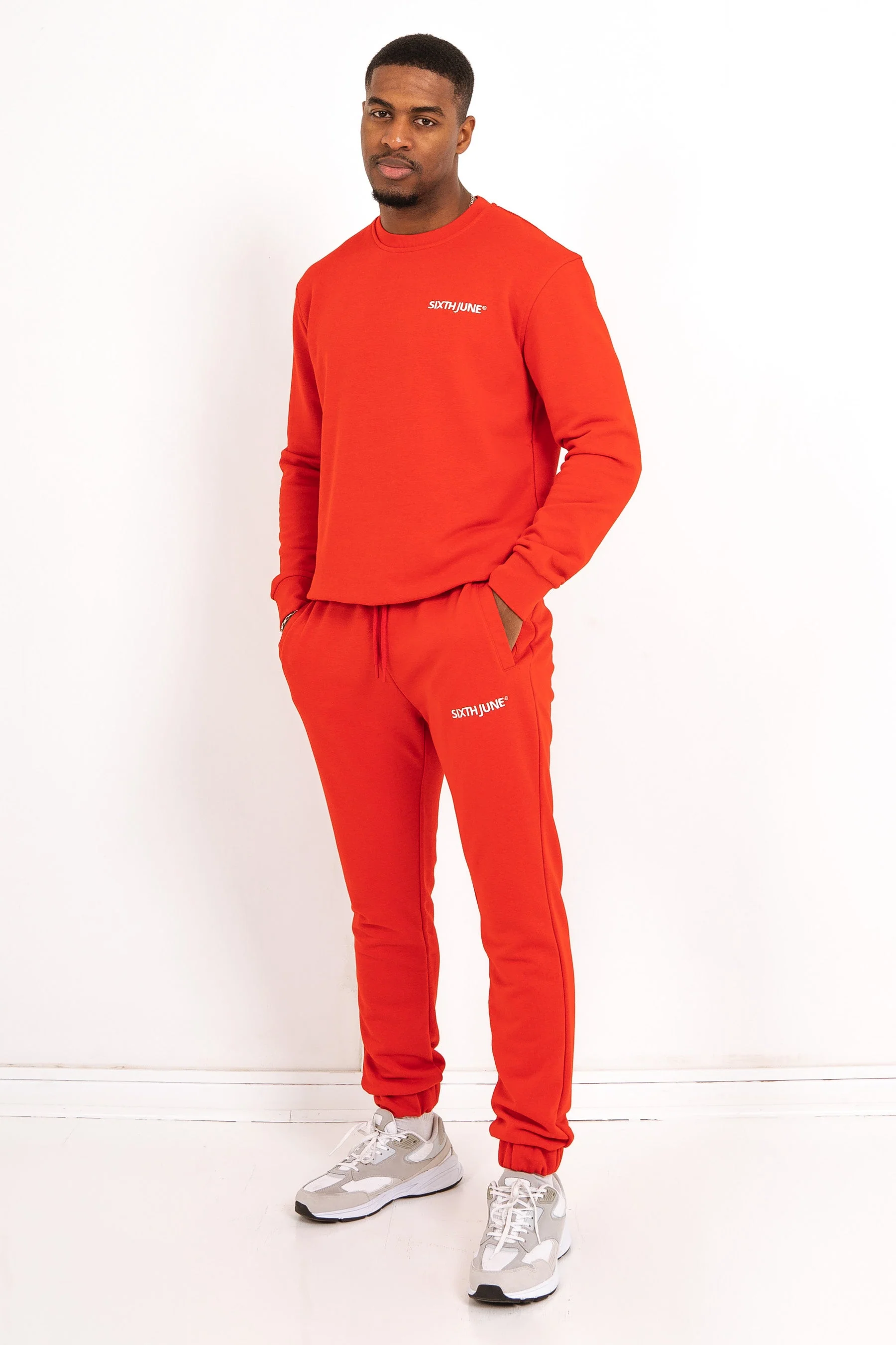 Jogging + sweat logo brodé Rouge - Image 2