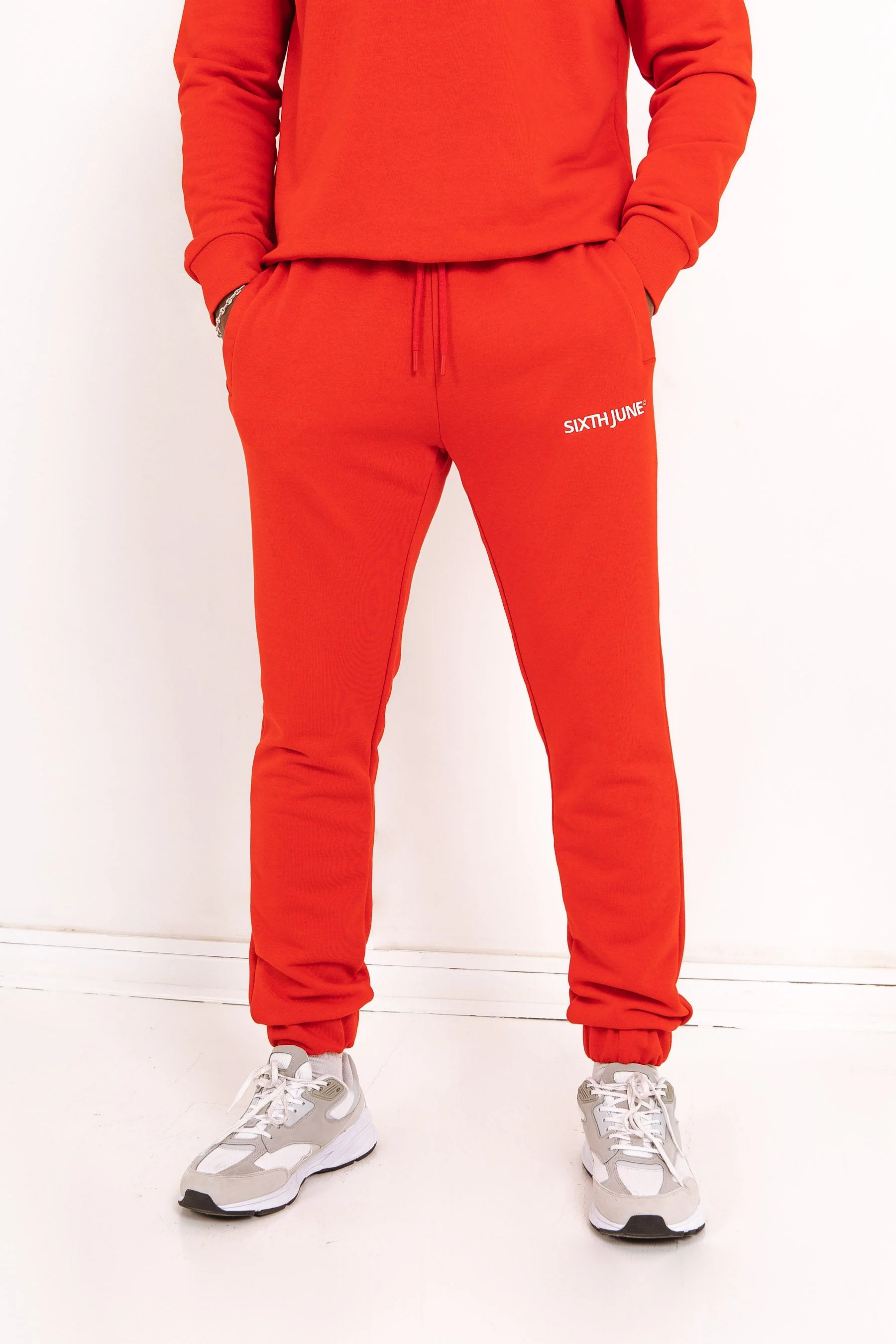 Jogging + sweat logo brodé Rouge - Image 4
