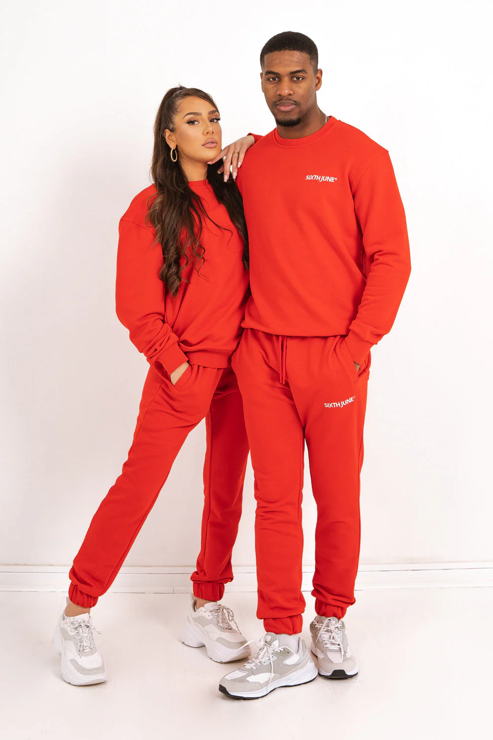 Jogging + sweat logo brodé Rouge - Image 6