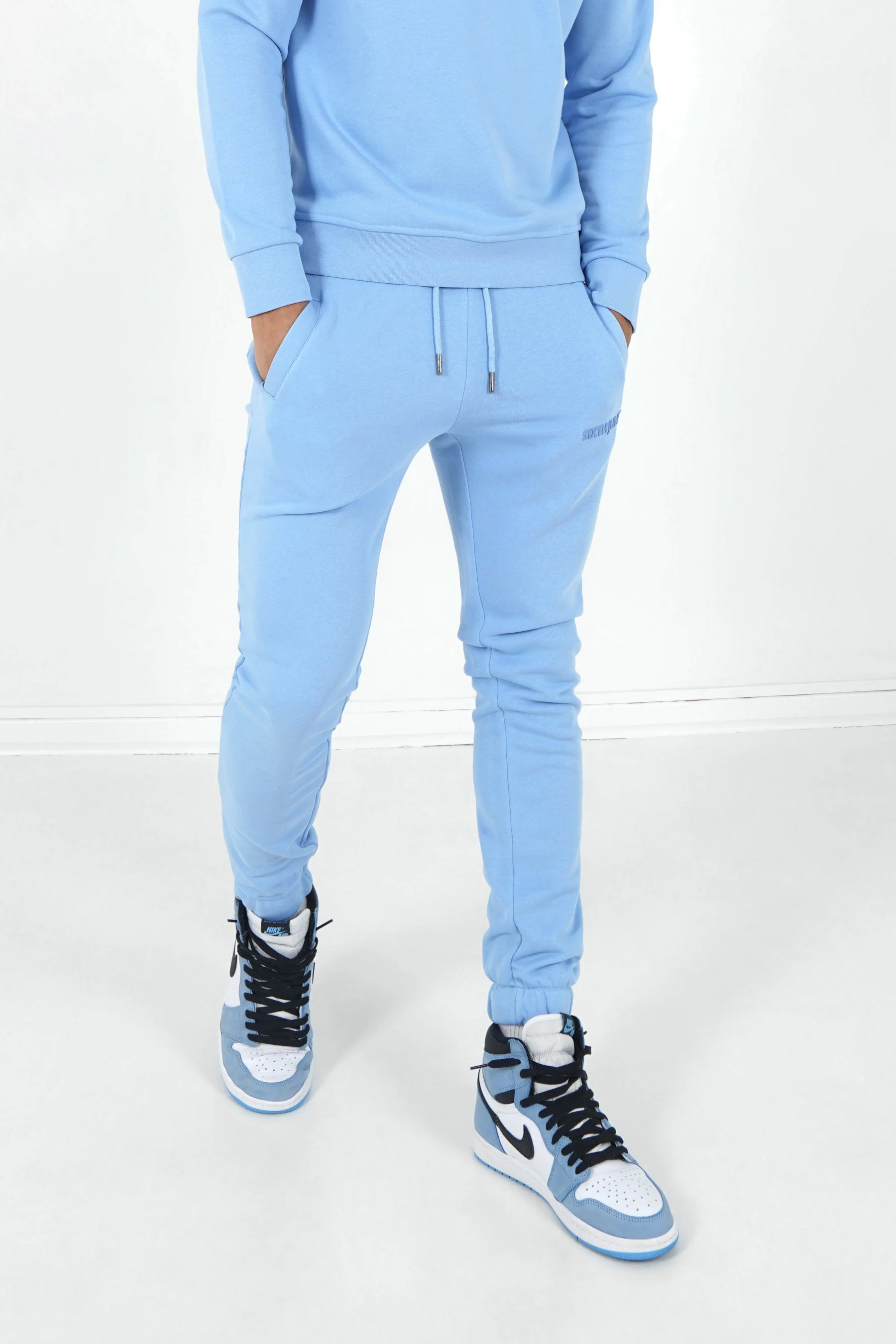 Jogging + sweat logo gommé Bleu clair - Image 4