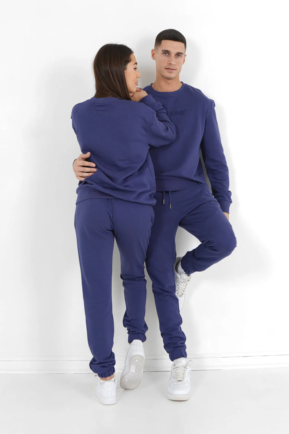 Jogging + sweat logo gommé Bleu foncé - Image 7